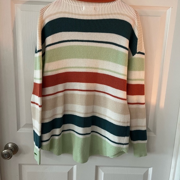 Striped Knit Pullover Sweater - Picture 2 of 3